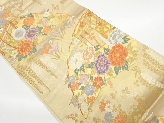 JAPANESE FUKURO OBI / WOVEN FLOWERS